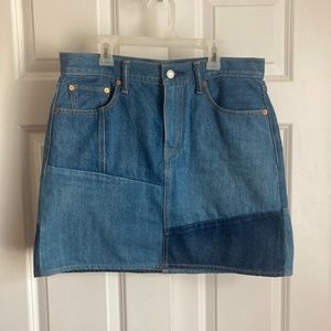 Levi's Colorblock Denim Skirt